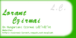 lorant czirmai business card